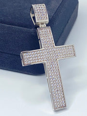 Large Pave Cross Pendant