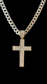 Flat Curb Diamond Cut Necklace