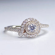 Round Cut Solitaire Bypass Halo