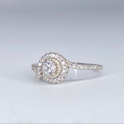 Round Cut Solitaire Bypass Halo