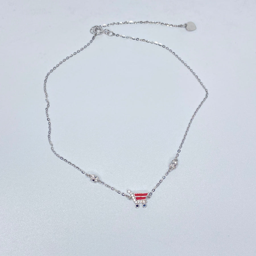 Red Shopping Cart Anklet