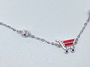 Red Shopping Cart Anklet