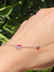Red Shopping Cart Anklet