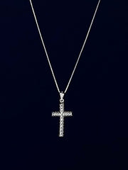 Small Diamond Cut Cross Pendant