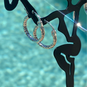 Small Diamond Cut Hoops