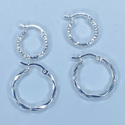 Small Diamond Cut Hoops