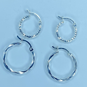 Medium Twisted Hoops