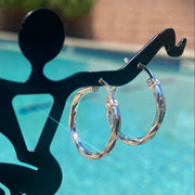 Medium Twisted Hoops