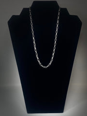 Diamond Cut Paperclip Cable Necklace