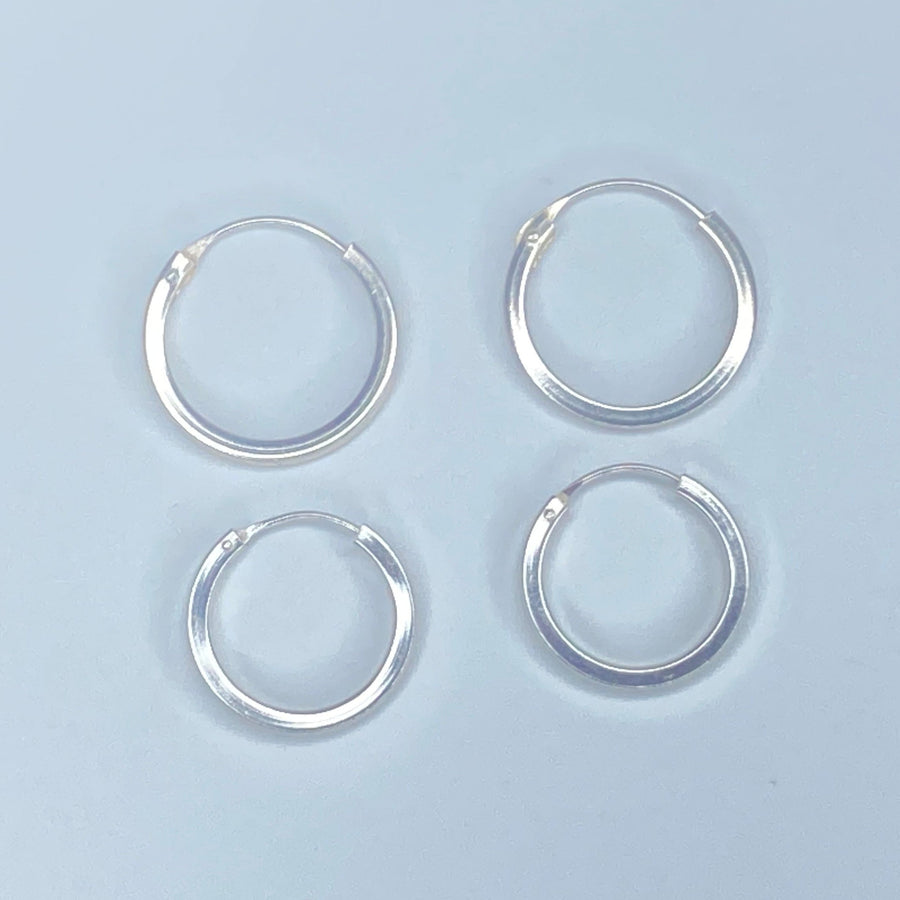 Small Plain Hoops