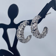 Croissant CZ Semi Hoop