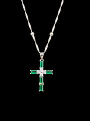 Diamond Cut Singapore with Sphere Accents Necklace