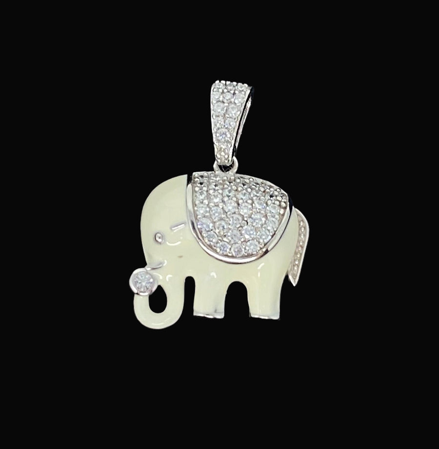 White Elephant Pendant
